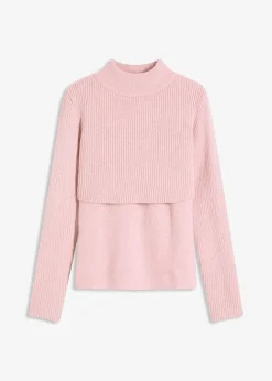 bonprix Pull à effet superposé|Femme Maille|Pulls & Gilets