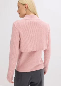 bonprix Pull à effet superposé|Femme Maille|Pulls & Gilets