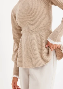 Femme bonprix Maille|Pulls & Gilets|Pull à empiècement chemisier