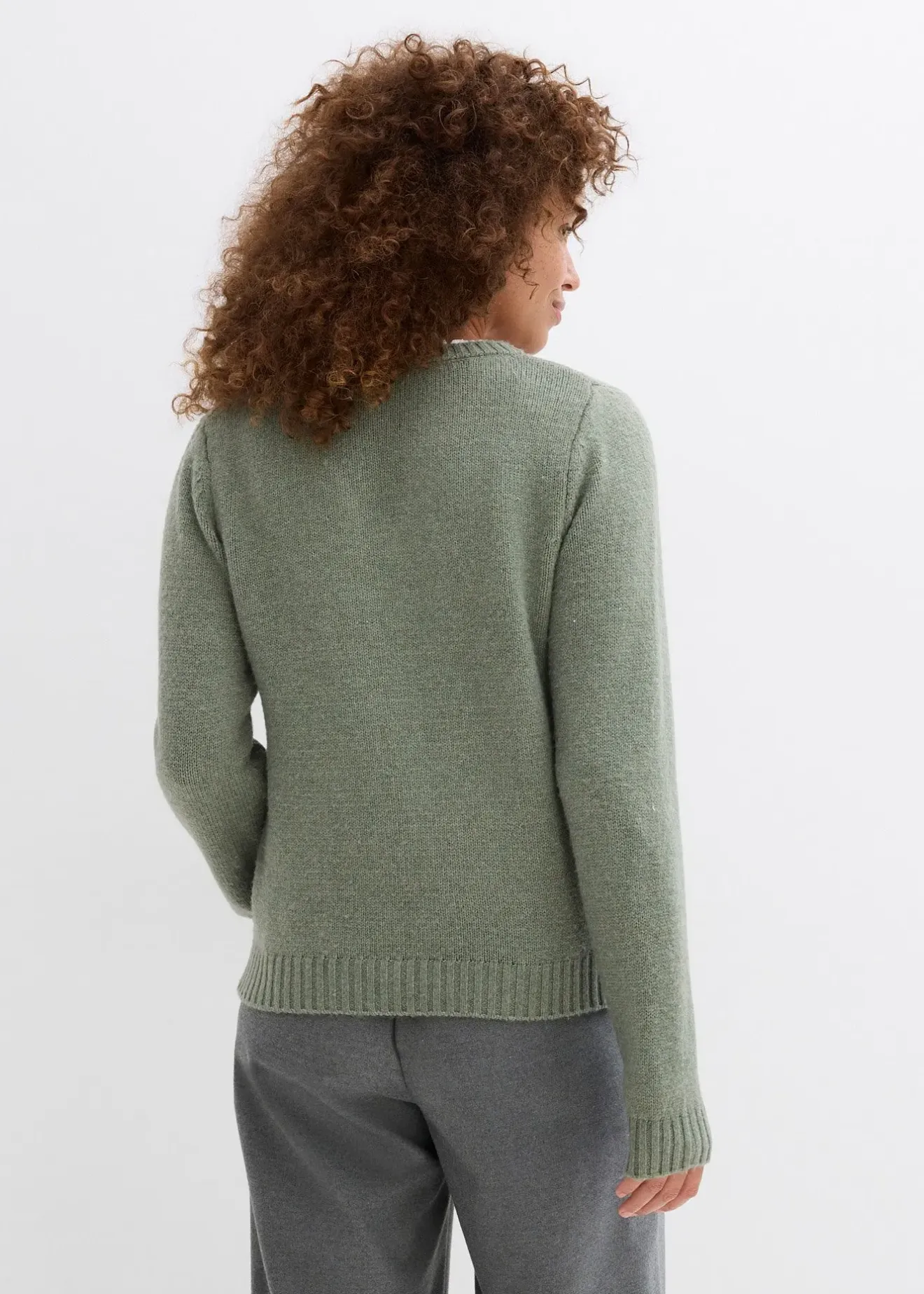 bonprix Pull à empiècement dentelle|Femme Maille|Pulls & Gilets