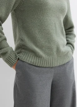 bonprix Pull à empiècement dentelle|Femme Maille|Pulls & Gilets