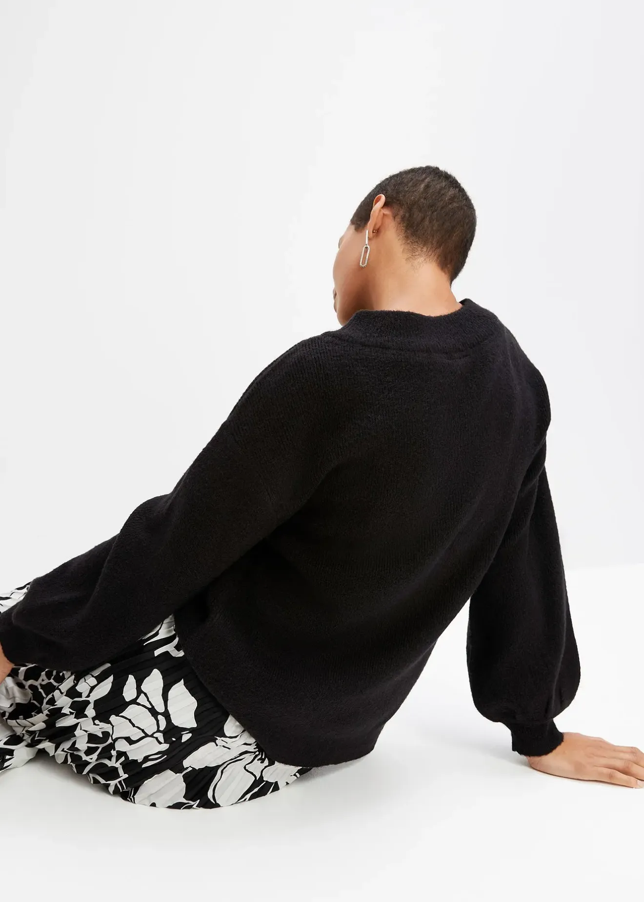 bonprix Pull à manches ballon|Femme Maille|Pulls & Gilets