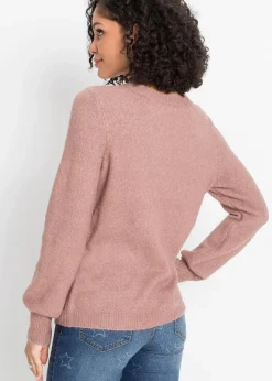 bonprix Pull à manches ballon|Femme Maille|Pulls & Gilets