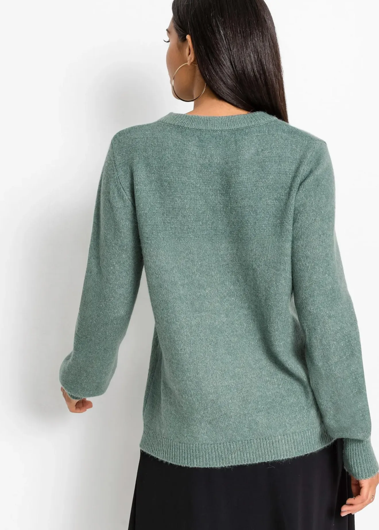 bonprix Pull à manches ballon|Femme Maille|Pulls & Gilets