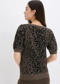 bonprix Pull à manches ballon|Femme Maille|Pulls & Gilets