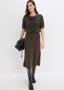 bonprix Pull à manches ballon|Femme Maille|Pulls & Gilets