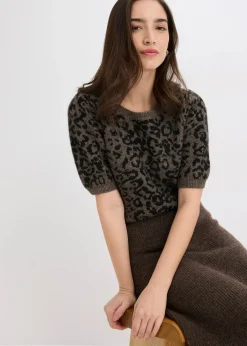 bonprix Pull à manches ballon|Femme Maille|Pulls & Gilets