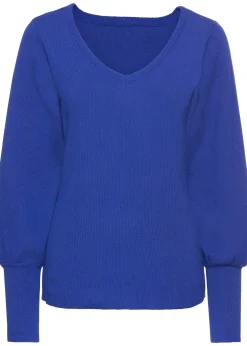 bonprix Pull à manches ballon|Femme Maille|Basiques