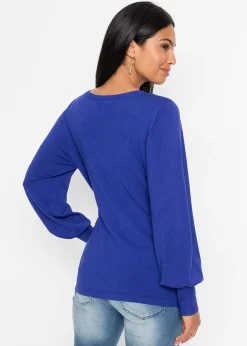 bonprix Pull à manches ballon|Femme Maille|Basiques