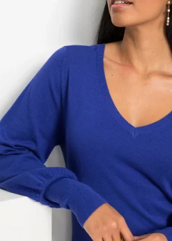 bonprix Pull à manches ballon|Femme Maille|Basiques