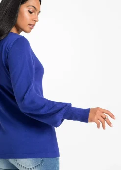 bonprix Pull à manches ballon|Femme Maille|Basiques