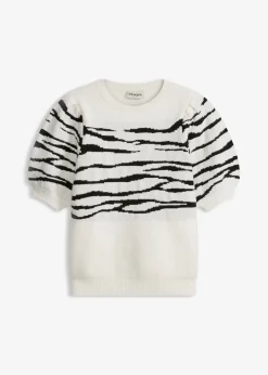 bonprix Pull à manches bouffantes|Femme Maille|Pulls & Gilets