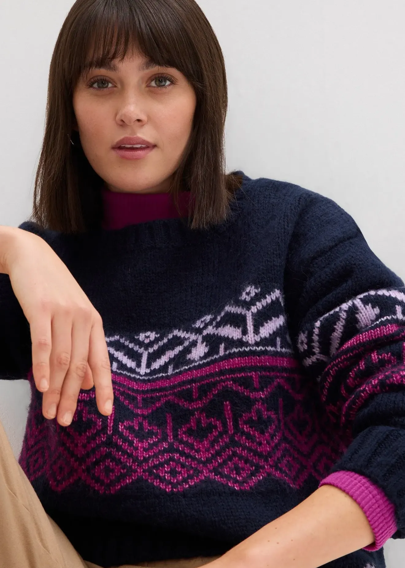 bonprix Pull à motif norvégien|Femme Maille|Pulls & Gilets