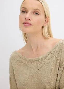 bonprix Pull à motif torsadé horizontal|Femme Maille|Pulls & Gilets