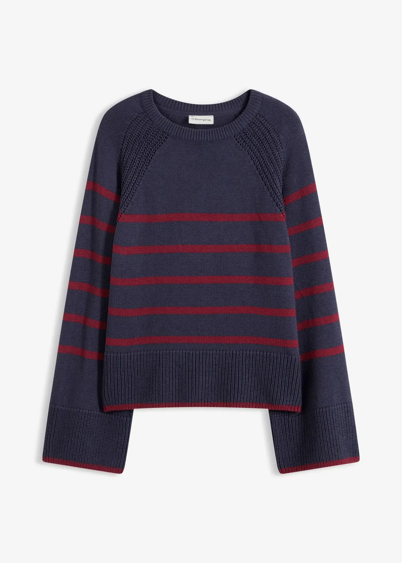 bonprix Pull à rayures contrastantes|Femme Maille|Pulls & Gilets