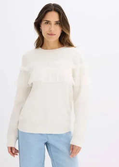 bonprix Pull à volants|Femme Maille|Pulls & Gilets