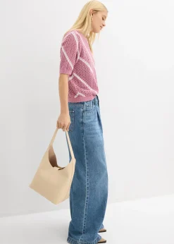 bonprix Pull ajouré 100% coton|Femme Maille|Pulls & Gilets