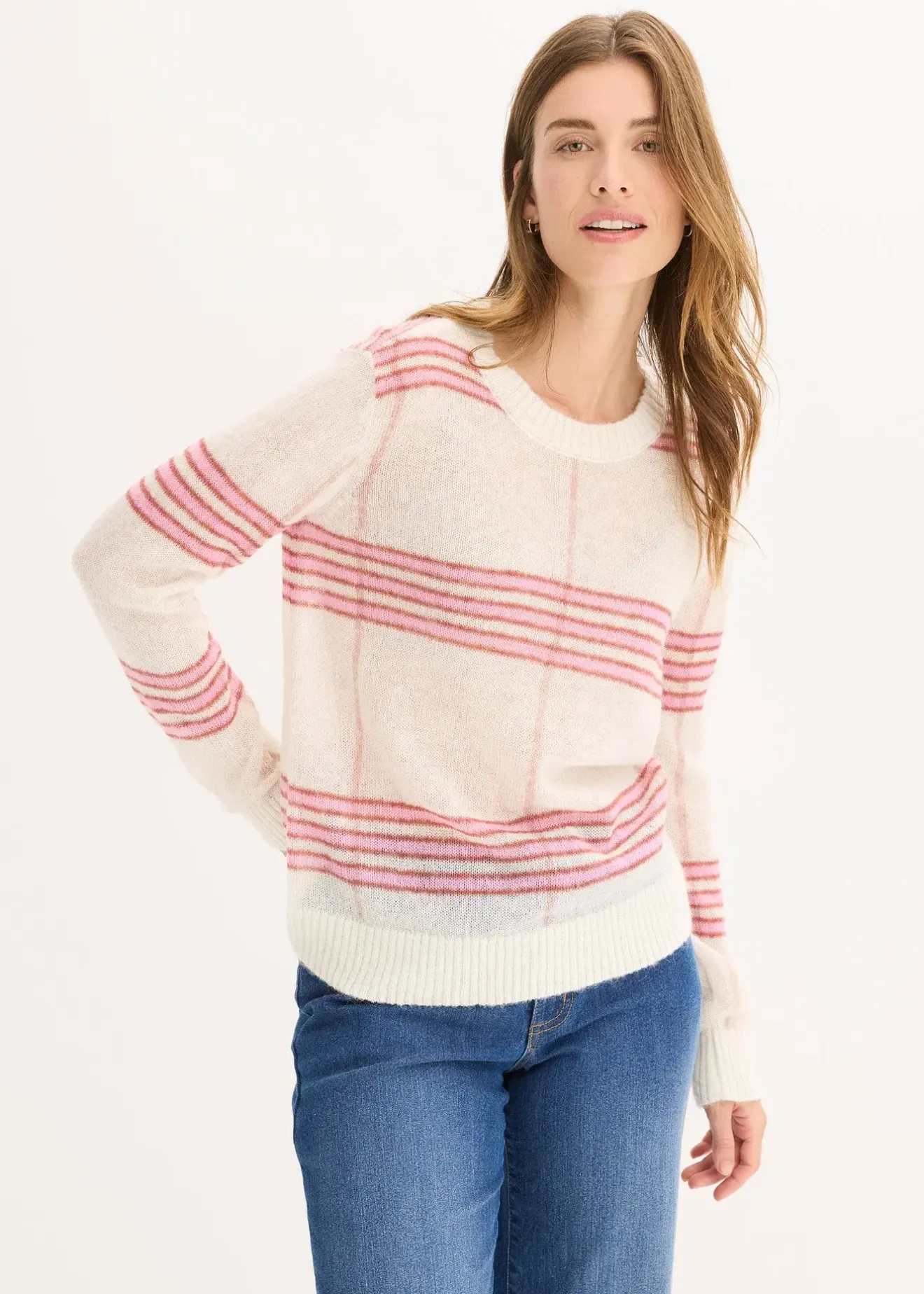 bonprix Pull ajouré avec laine et alpaga|Femme Maille|Pulls & Gilets