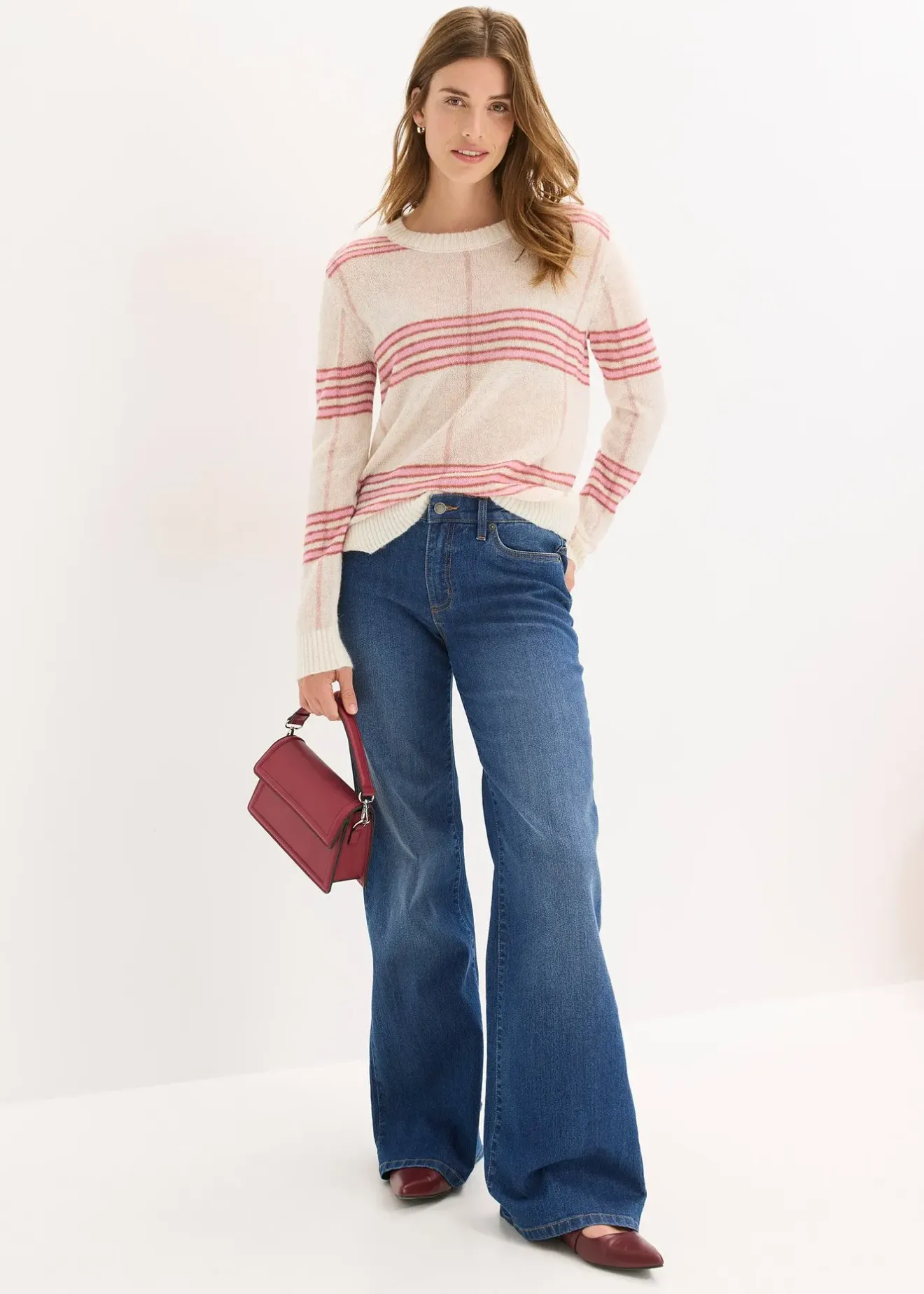 bonprix Pull ajouré avec laine et alpaga|Femme Maille|Pulls & Gilets