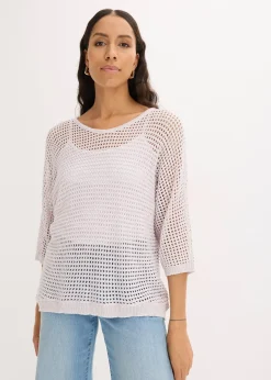 bonprix Pull ajouré brillant|Femme Maille|Pulls & Gilets