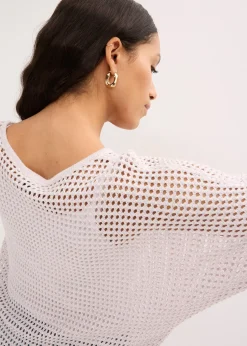 bonprix Pull ajouré brillant|Femme Maille|Pulls & Gilets