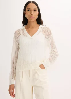 Femme bonprix Maille|Pulls & Gilets|Pull ajouré doux
