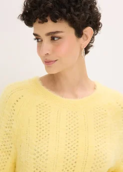 bonprix Pull ajouré en maille poilue|Femme Maille|Pulls & Gilets