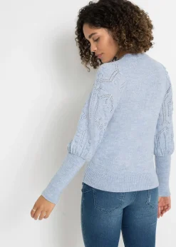 bonprix Pull aux manches ajourées|Femme Maille|Pulls & Gilets