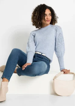 bonprix Pull aux manches ajourées|Femme Maille|Pulls & Gilets