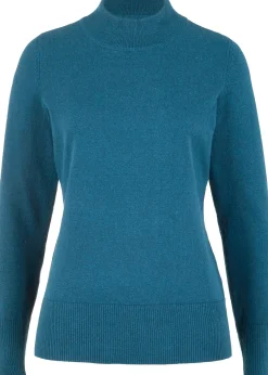 Femme bonprix Maille|Basiques|Pull basique à col montant