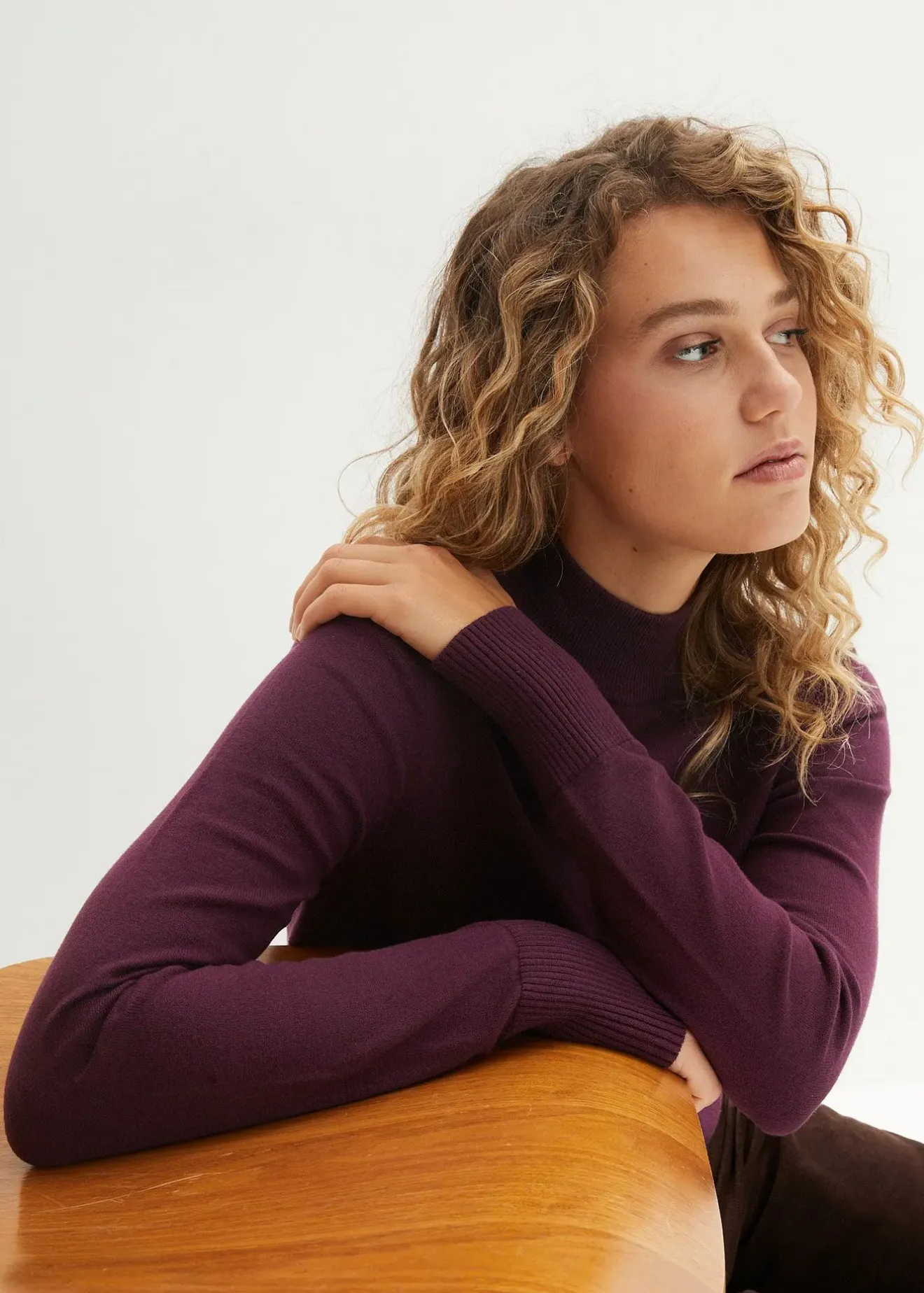 bonprix Pull basique à col montant|Femme Maille|Basiques