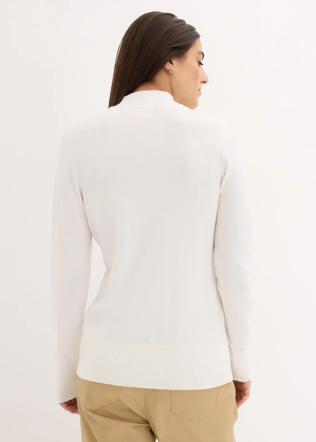 Femme bonprix Maille|Basiques|Pull basique à col montant