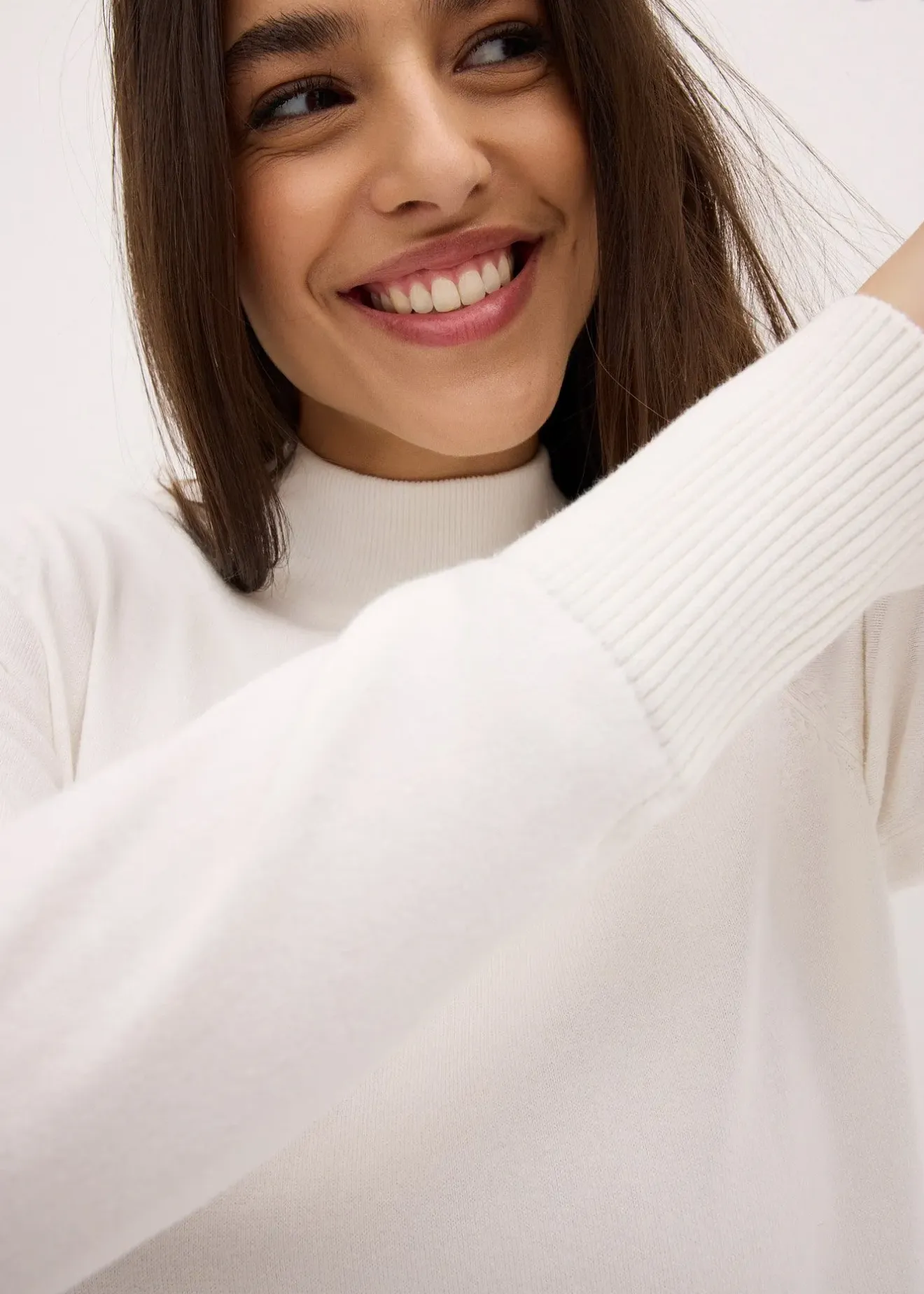 Femme bonprix Maille|Basiques|Pull basique à col montant