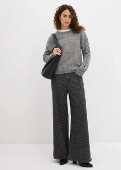 bonprix Pull boxy avec motif tressé sur les manches|Femme Maille|Pulls & Gilets