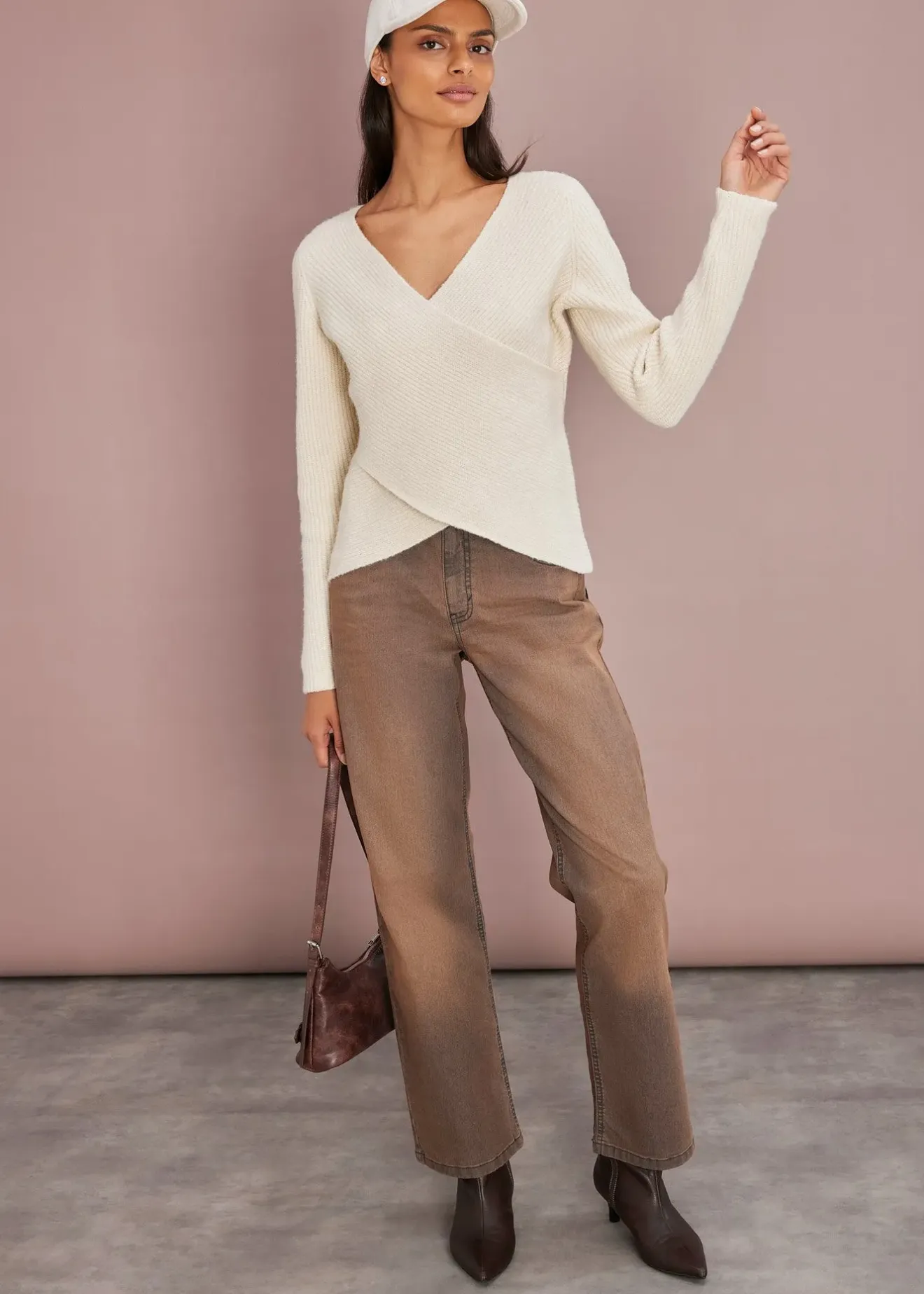 Femme bonprix Maille|Pulls & Gilets|Pull cache-cœur