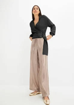 bonprix Pull cache-cœur avec accessoire|Femme Maille|Pulls & Gilets