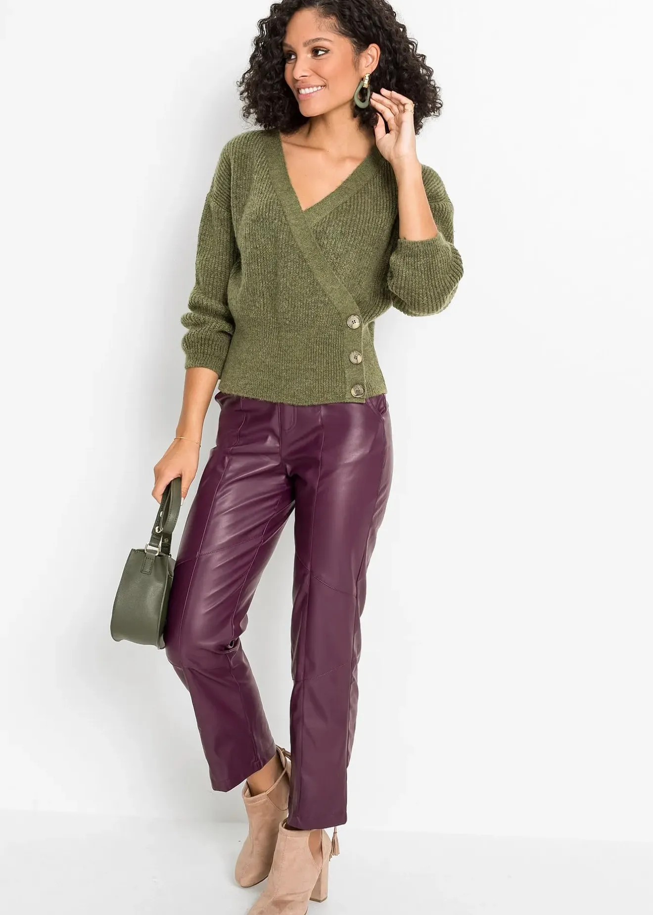 bonprix Pull cache-cœur oversize|Femme Maille|Pulls & Gilets