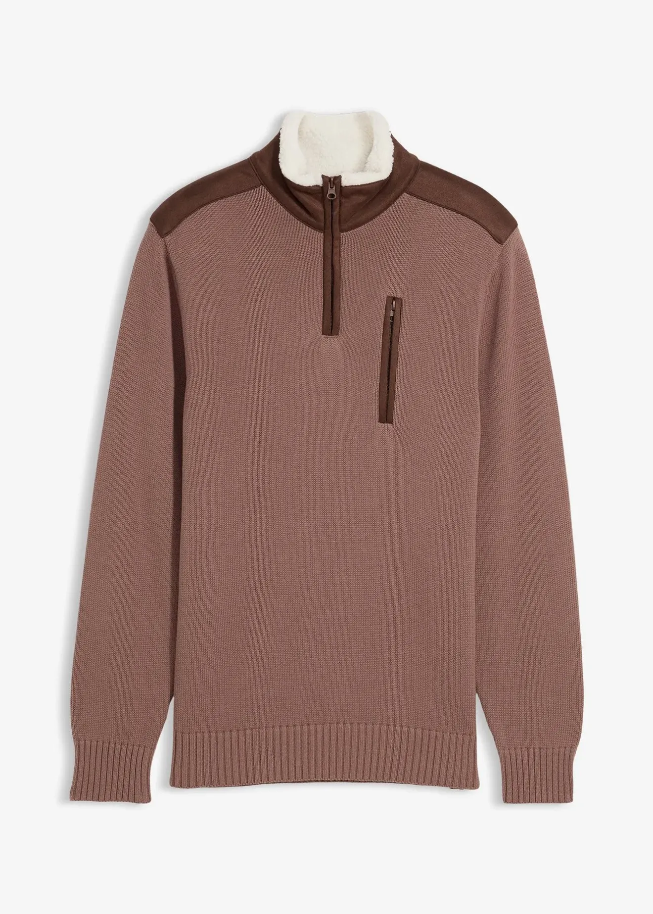 Homme bonprix Vêtements De Plein Air|Pulls & Gilets|Pull camionneur à empiècement tissé