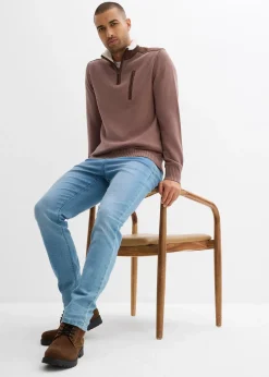 Homme bonprix Vêtements De Plein Air|Pulls & Gilets|Pull camionneur à empiècement tissé