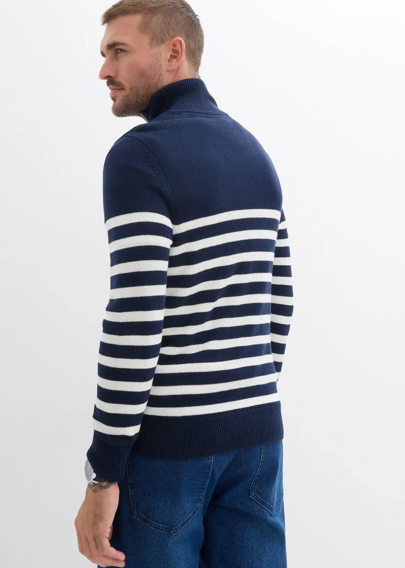 bonprix Pull camionneur doux en coton mélangé|Homme Pulls & Gilets