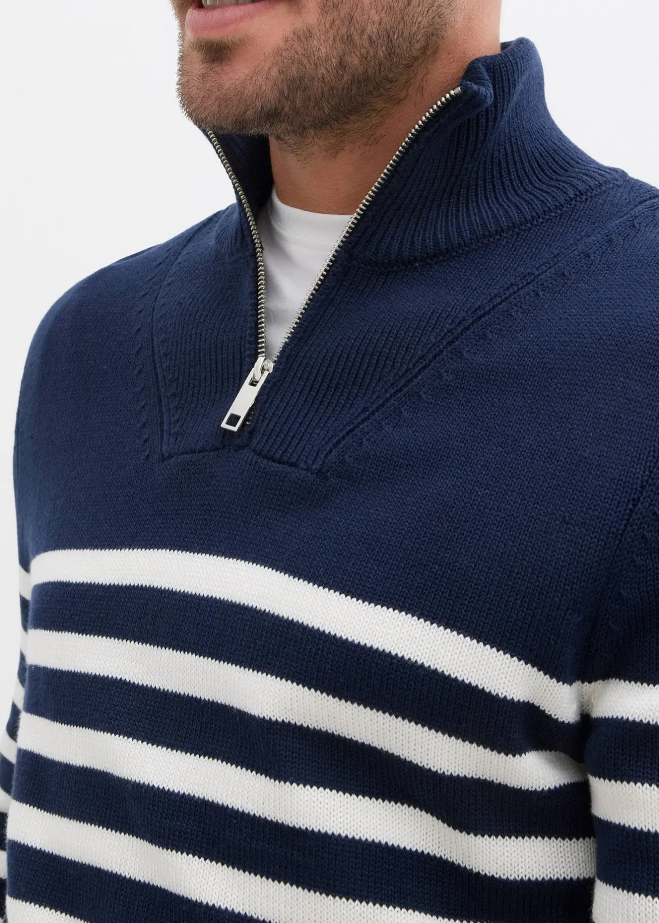 bonprix Pull camionneur doux en coton mélangé|Homme Pulls & Gilets