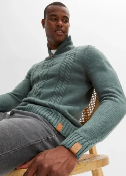 bonprix Pull camionneur en grosse maille torsadée|Homme Pulls & Gilets