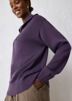 bonprix Pull camionneur en laine mérinos|Femme Premium|Pulls & Gilets