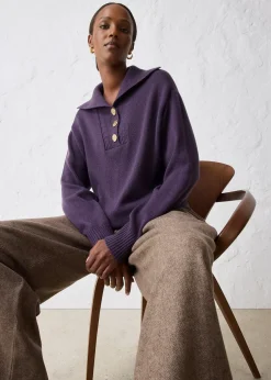 bonprix Pull camionneur en laine mérinos|Femme Premium|Pulls & Gilets