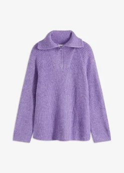 bonprix Pull camionneur en maille côtelée|Femme Pulls & Gilets