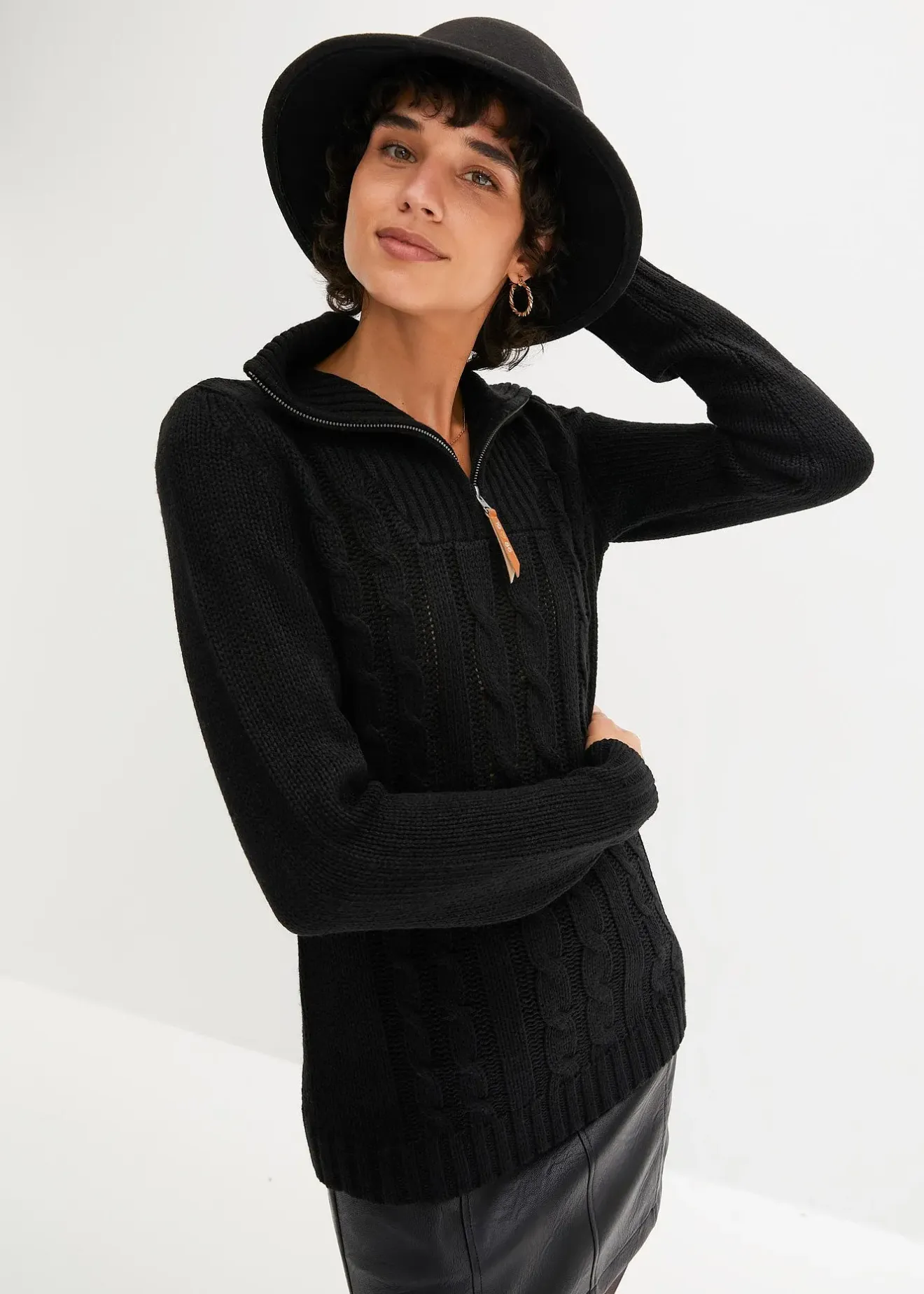 Femme bonprix Pulls & Gilets|Pull camionneur en maille torsadée