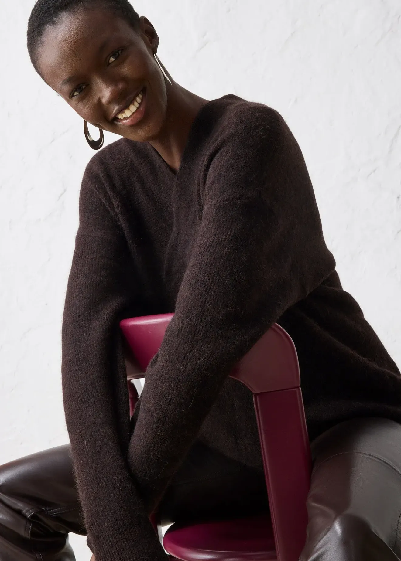 Femme bonprix Maille|Premium|Pull chaud en alpaga mélangé