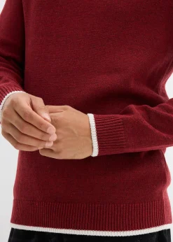 Homme bonprix Pulls & Gilets|Pull col polo en coton recyclé majoritaire