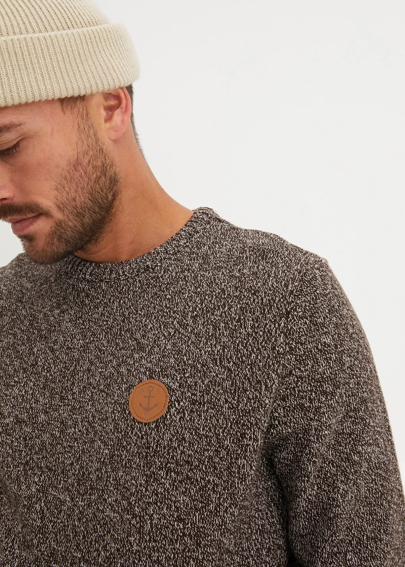 Homme bonprix Pulls & Gilets|Pull col rond en coton mélangé