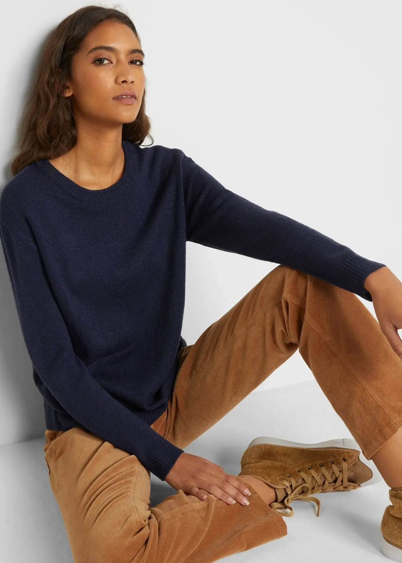 bonprix Pull col rond en maille|Femme Maille|Basiques